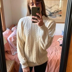 vintage cream sweater